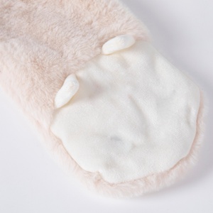 Kore Japon Kışlık Düz Renkli Erkek Kız Çocuklar İçin Kalın Rüzgar Geçirmez Sıcak Boyunluk Polyester Tavşan Suni Kürk Atkılar - Product Image 4