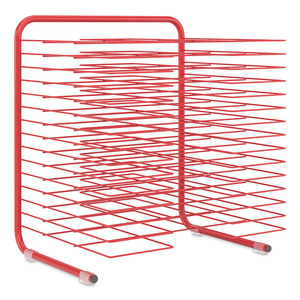 JH-Mech Artwork <strong>Tabletop</strong> <strong>Storage</strong> for Kids Desktop Powder Coated Metal With 15 Removable Shelves Drying Rack Painting - Product Image 1