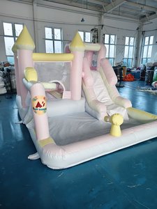 Château gonflable avec toboggan en PVC de couleur pastel personnalisé en usine, pour enfants, combo maison de rebondissement - Product Image 3