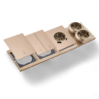 Interruptores y Enchufes de Pared WESA Ultrafinos con Botón Pulsador EU de 1/2/3 Vías con Enchufe USB Tipo C, Combinación Libre, Diseño Moderno de Lujo