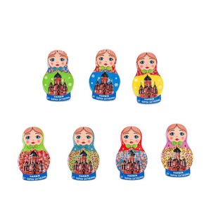 Harbin St Sophia Cathedral Russian Nesting Doll Resin Fridge Magnet Tourist Souvenir Mixed Color Irregular Shape - Product Image 5