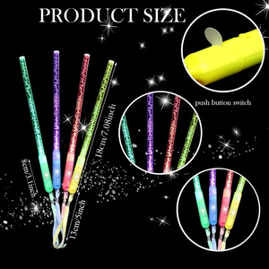 Led Light up <strong>Glow</strong> <strong>Wand</strong> <strong>Glow</strong> Sticks Acrylic Bubble <strong>Glow</strong> Stick <strong>Wands</strong> for Birthday Party Favors Decors - Product Image 2