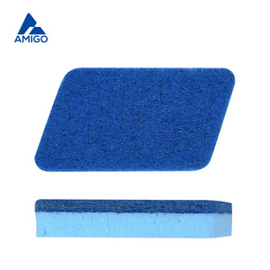 Éponge à vaisselle Amigo, bloc carré haute densité, tampon de nettoyage de cuisine bicolore bleu, tampon à récurer - Product Image 4