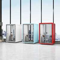 Cadre en métal de kiosque insonorisé de conteneur modulaire d'alliage d'aluminium moderne de haute qualité pour le bureau d'appartement de bureau à domicile d'hôtel