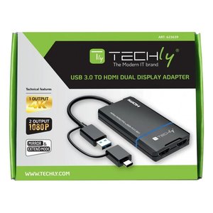 Adaptateur vidéo IADAP USBCA 2HDMI Noir 623639 - Product Image 2