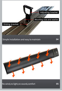 JHheatsup 3.2kw Panel de calefacción Calor rápido Techo colgante Radiante Infrarrojo lejano Calentadores industriales Calefacción comercial - Product Image 4