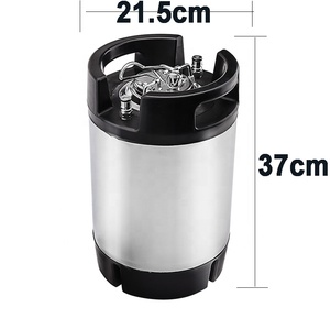 5 गल/2.5 गल स्टेनलेस स्टील 304 बीयर केग कॉर्नी टैंक कोक सिरप दूध सोडा बैरल रबर हैंडल बाल्टी बॉल लॉक कॉर्नेलियस शैली - Product Image 3