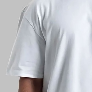 Camisetas Blancas de Moda al por Mayor con Hombros Caídos, de Algodón Pesado, Lisas y de Corte Holgado para Hombre, 100% Algodón, Cuello Redondo - Product Image 5