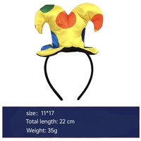 Accessoires de tête et bandeaux pour Halloween, festivals, soirées dansantes et spectacles, incluant chapeaux de clown et bandeaux de clown