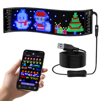 Nuevo Letrero LED para Coche Programable por USB con Panel de Matriz LED, Mensajes Desplazables y Pantalla LED Flexible