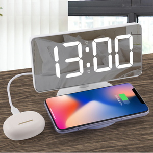Reloj de mesa Digital de pantalla completa moderno, luz LED nocturna, alarma, espejo de escritorio para jóvenes, pantalla de fecha, movimiento electrónico - Product Image 2