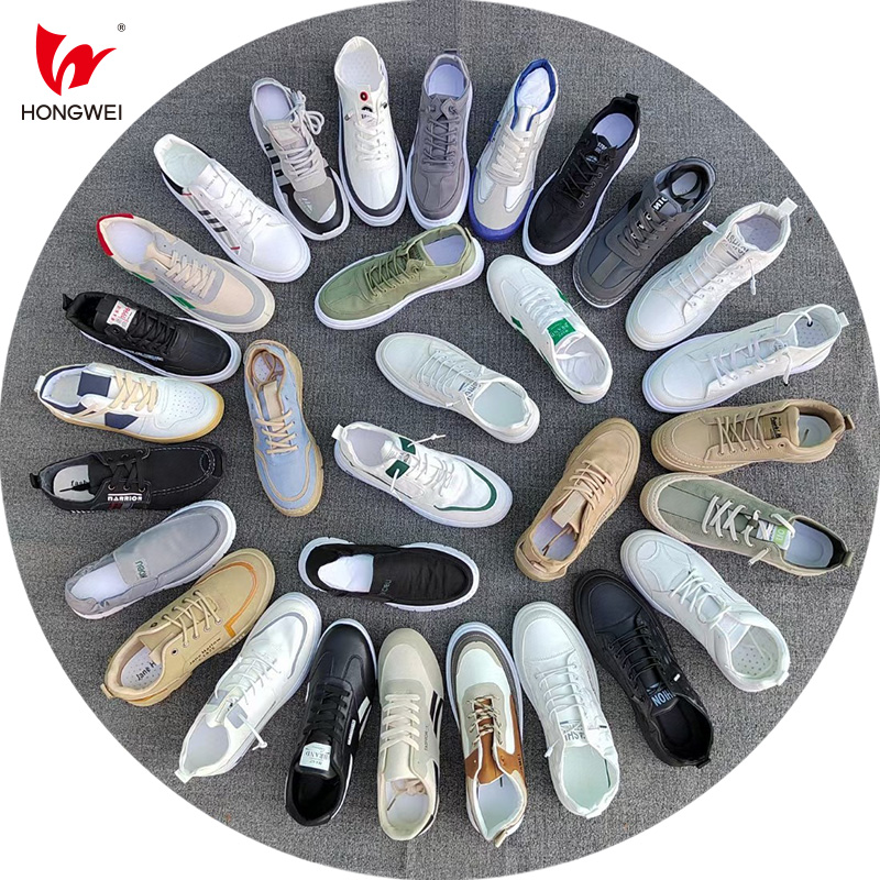 HM-08153 Cheap Second Hand men's casual shoes Low MOQ Fashion Outdoor Lace Up Sports Shoes Running Sneakers For Men