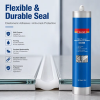 SANVO EX998 Mastic silicone neutre monocomposant, adhésif élastomère, étanche pour la construction, le verre, l'éclairage, les toits et les fenêtres