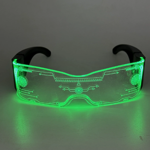 Gafas Acrílicas Plegables con Luz LED, Alimentadas por Batería CR1220, <span class=keywords><strong>Redshark</strong></span> RS-0211, 10 Colores para Conciertos, Fiestas, Bares, Discotecas, Eventos - Product Image 3