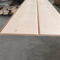Panneaux de plafond en bois à double rainure en pin/sapin/paulownia, panneau de plafond en bois extérieur