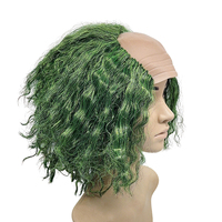 Perruque courte de clown synthétique, style chauve, cheveux amusants pour accessoires de fête d'Halloween