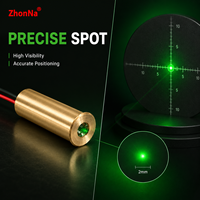 Module de diode laser verte ZhonNa de qualité industrielle 532 nm, haute précision, point unique, affichage d'étalonnage DIY, haute visibilité, nouveauté