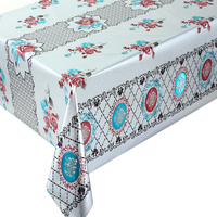 Nappe carrée en PVC plastique imprimé coloré brillant à succès pour Noël