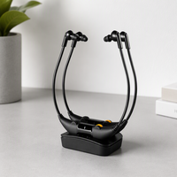 Casque audio sans fil 2,4 GHz pour seniors, tour de cou intra-auriculaire avec émetteur optique, station de charge, portée 30 m, sans latence, voix claire