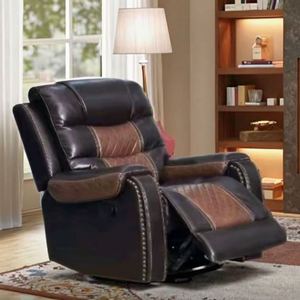 Sofás de Cuero de Lujo Modernos para Sala de Estar, Juego de Muebles para el Hogar, Sofá Reclinable Eléctrico con Puerto USB, Sofá Seccional - Product Image 2