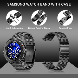 Boîtier en métal de luxe, bracelets en acier inoxydable pour <span class=keywords><strong>Samsung</strong></span> <span class=keywords><strong>Galaxy</strong></span> <span class=keywords><strong>Watch</strong></span> <span class=keywords><strong>5</strong></span> <span class=keywords><strong>Pro</strong></span> 45 mm, kit de modification pour <span class=keywords><strong>Galaxy</strong></span> <span class=keywords><strong>Watch</strong></span> <span class=keywords><strong>5</strong></span> <span class=keywords><strong>Pro</strong></span> 45 mm - Product Image 3