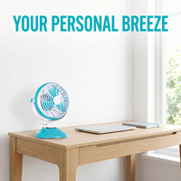 Ventilateur à clip pour poussette 2-en-1 et mini-ventilateur de table, silencieux, alimenté par USB, grille ronde sécurisée, portable pour berceau de bébé
