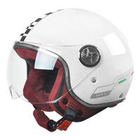 Nouveau casque de moto rétro unisexe semi-ouvert avec fermeture Double D, doublure en coton, coque en ABS, toutes saisons