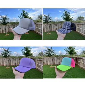 Gorra de camionero bordada en 3D para deportes al aire libre con logotipo personalizado gorra de béisbol de estilo de imagen de 5 paneles con publicidad ajustada de malla lisa en blanco - Product Image 3