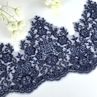 Dentelle brodée de qualité supérieure 100% polyester avec décoration de paillettes pour robes de mariée et vêtements |   Usine directe