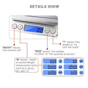 WOWO TECH เครื่องชั่งอาหารชุบเงินมีความแม่นยำสูงเครื่องชั่งดิจิตอล3000กรัมสำหรับยาสูบสมุนไพรและเครื่องเทศ - Product Image 4