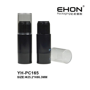 Round Empty Twist Up Lipstick Tube Black Plastic Lip Stick Container Clear Outer Cap Cosmetic Lip Balm Packaging Custom Logo - Product Image 5