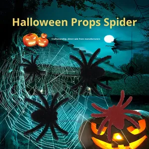 Vendita calda decorazione di Halloween floccato <span class=keywords><strong>Horror</strong></span> ragno realistico con punte finto ragno casa stregata oggetti di scena Bar decorazione - Product Image 2