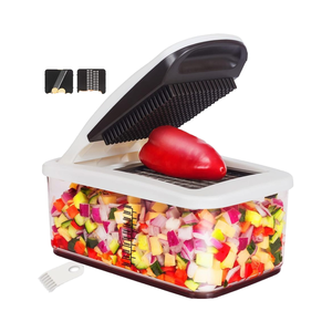 RUK 10-en-1 Pro <span class=keywords><strong>Hachoir</strong></span> à aliments Extra Large Coupe-légumes 6 lames 4 Spiraliseurs de légumes Outils multifonctionnels pour fruits et légumes - Product Image 1