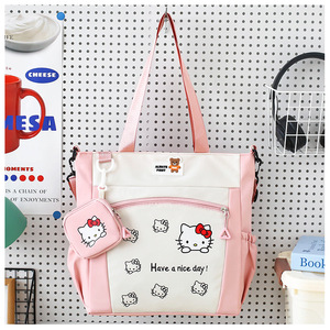 Bolso Bandolera de Dibujos Animados para Mujer, Gran Capacidad, Versátil, Lindo, con Diseño de Gato, Moderno, para Estudiantes, con Bolso Pequeño - Product Image 6