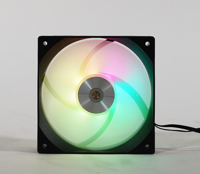 Large Air Volume Computer PC Gaming case Fan Cooler Plastic ARGB CPU Cooling Fan with Middle Metal Strong Motor
