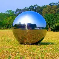 Pelota de jardín de gran tamaño, bola de acero inoxidable, esfera hueca