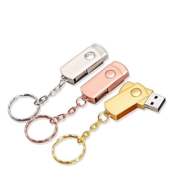 Wholesale New Custom Logo Metal USB Flash Drive 64GB/32GB/128GB USB 2.0 High Speed Mini PC Stick