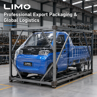 Camioneta Eléctrica LIMO EV, Estándar de Exportación, Vehículo de Cuatro Ruedas, Mini Camión Volquete Eléctrico, Camión de Carga Eléctrico con Caja