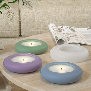 Round Epoxy <b>Mold</b> For DIY <b>Candle</b> Making Transparent White Silicone <b>Mold</b> Craft Supply - Product Image 3
