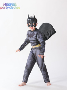 HESPER Disfraz de Murciélago Unisex para Niños, Traje de Vampiro Gris, Abrigo, Pantalones, Capa para Halloween, Navidad, Disfraz de Hombre Araña - Product Image 2