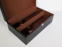 Caja de Regalo de Lujo Hecha a Mano para Whisky, Vino, Vodka y Tequila, Personalizada con Doble Cierre de Cuero y Metal, Logotipo Grabado, Cartón con Acabado Mate