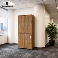 Archivador Alto de Madera Premium SpaceUnited, Almacenamiento de Oficina, Biblioteca Escolar, Muebles de Oficina de Lujo