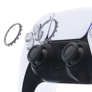 อุปกรณ์เสริม EXtremeRate New Hope Gray ชุดวงแหวนตกแต่งแบบกำหนดเองสำหรับจอย PS5 รุ่น BDM-010/020/030/040/050 - Product Image 1
