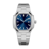 Montre pour homme de style minimaliste classique, prix d'usine, logo personnalisé, boîtier de 40 mm, acier inoxydable 316L, montre carrée ultra-fine pour homme
