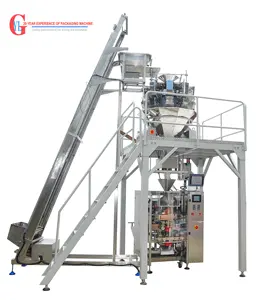 Automatic Fruits salads/Rice/melon seeds/beans/chips packing machine with fully automatic packaging machine