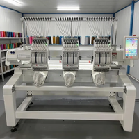 Machine à broder informatisée à tête unique 12/15 aiguilles, système Dahao, multifonction, pour casquettes, t-shirts et broderie de logos plats