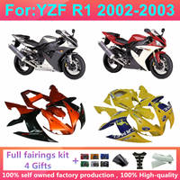 Kit de carénage complet moulé par injection pour moto, compatible avec Yamaha R1 YZF1000 YZFR1 YZF-R1 2002 2003 02 03, kits de carénages en plastique