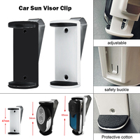 Support de fixation pour télécommande de porte de garage réglable de 47 à 70 mm avec clips de pare-soleil pour voiture.