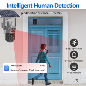 Solar Powered Outdoor <b>Camera</b> 1080P Night Vision Human Detection Voice Intercom Home <b>Security</b> Surveillance System - Product Image 1