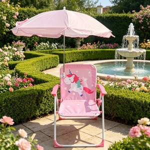 Safe and high quality children's beach or outdoor folding chairs with <b>umbrellas</b> cute pattern portable <b>umbrella</b> with chair - Product Image 6